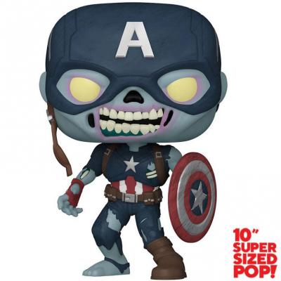 persecucion implicar ayudar Figura POP Marvel What If Zombie Captain America Exclusive 25cm