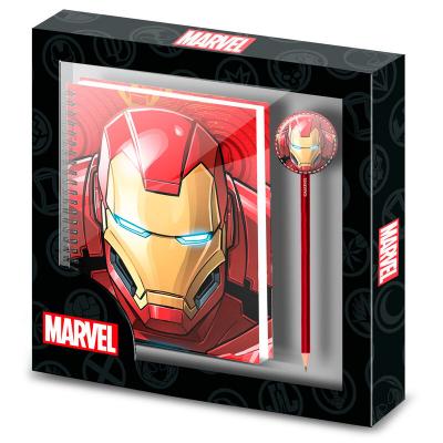 Set cuaderno + lapiz Stark Iron Man Marvel - Imagen 1