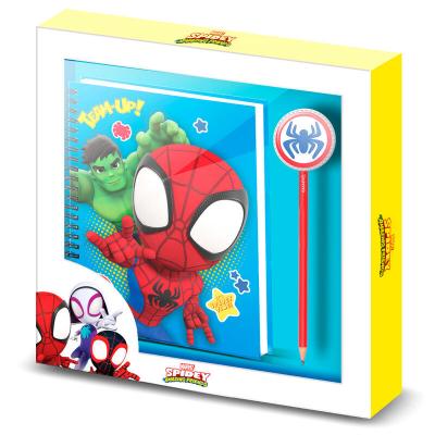 Set cuaderno + lapiz Team Spiderman and His Amazing Friends Marvel - Imagen 1