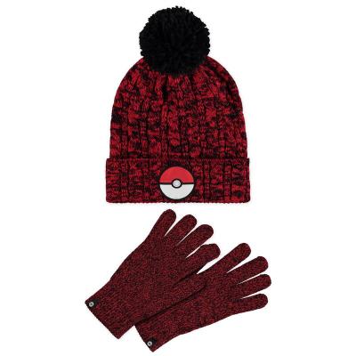 Set gorro y guantes Pokeball Pokemon