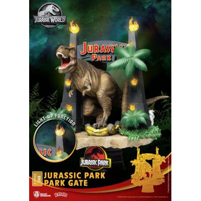 Parque Jurásico Diorama PVC D-Stage Park Gate 15 cm reproducción