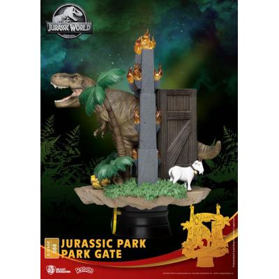 Parque Jurásico Diorama PVC D-Stage Park Gate 15 cm reproducción