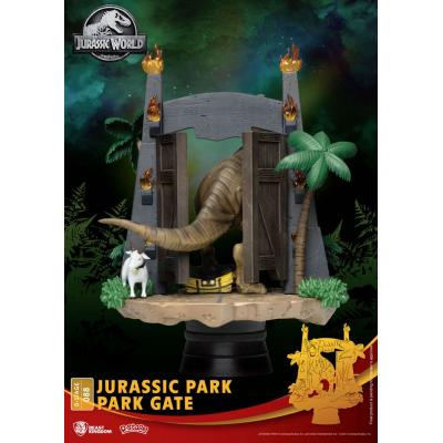 Parque Jurásico Diorama PVC D-Stage Park Gate 15 cm reproducción