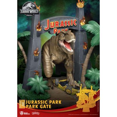 Parque Jurásico Diorama PVC D-Stage Park Gate 15 cm reproducción