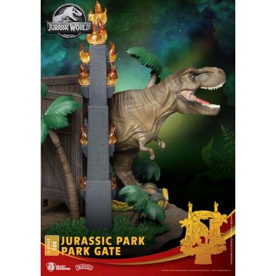 Parque Jurásico Diorama PVC D-Stage Park Gate 15 cm reproducción