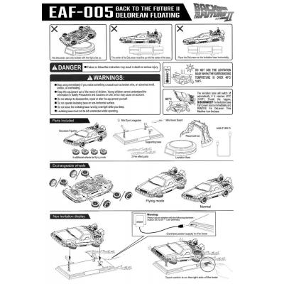 Back to the Future Estatua Egg Attack Floating Back to the Future II DeLorean Deluxe Version heo EU Exclusive 20 cm