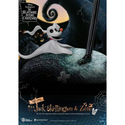 Pesadilla antes de Navidad Estatua Master Craft Jack Skellington & Zero 39 cm