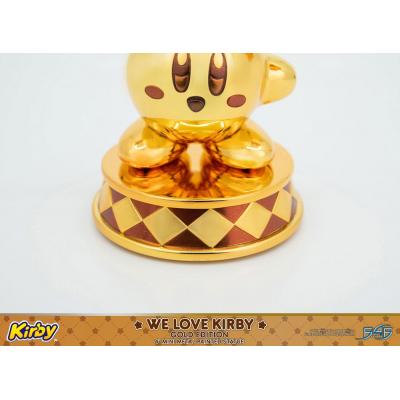 Kirby Estatua DieCast We Love Kirby Gold Edition 10 cm