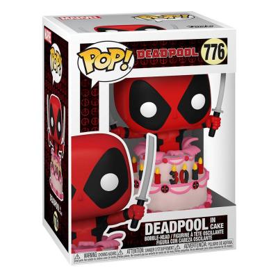 Marvel Deadpool 30th Anniversary Figura POP! Vinyl Deadpool in Cake 9 cm