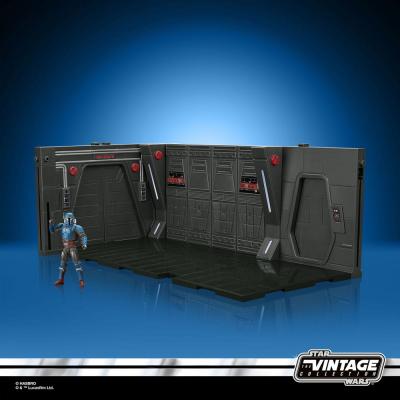 Star Wars: The Mandalorian Vintage Collection Tantive IV Hallway con figura de Mandalorian Privateer 10 cm
