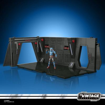 Star Wars: The Mandalorian Vintage Collection Tantive IV Hallway con figura de Mandalorian Privateer 10 cm