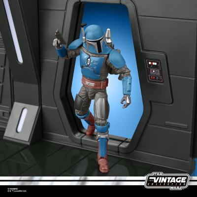 Star Wars: The Mandalorian Vintage Collection Tantive IV Hallway con figura de Mandalorian Privateer 10 cm