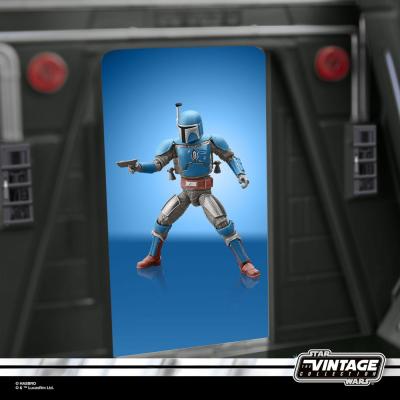 Star Wars: The Mandalorian Vintage Collection Tantive IV Hallway con figura de Mandalorian Privateer 10 cm