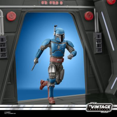 Star Wars: The Mandalorian Vintage Collection Tantive IV Hallway con figura de Mandalorian Privateer 10 cm