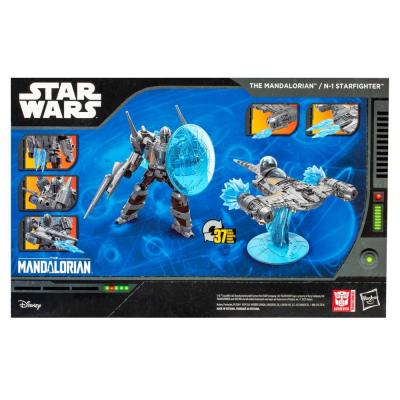 Star Wars x Transformers Figura The Mandalorian / N-1 Starfighter 19 cm