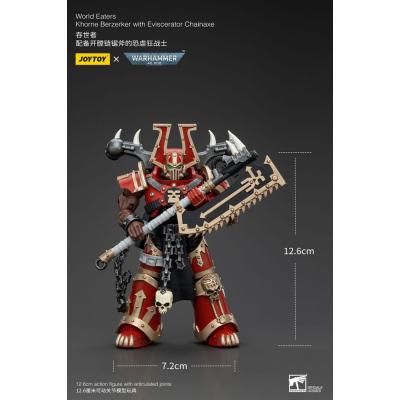 Warhammer 40k Figura 1/18 World Eaters Khorne Berzerker with Eviscerator Chainaxe 13 cm