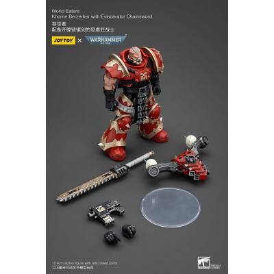 Warhammer 40k Figura 1/18 World Eaters Khorne Berzerker with Eviscerator Chainsword 13 cm