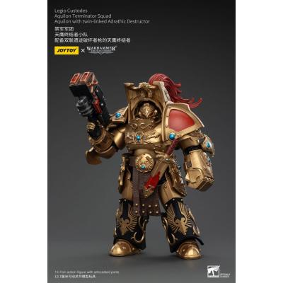 Warhammer The Horus Heresy Figura 1/18 Legio Custodes Aquilon Terminator Squad Aquilon with twin-linked Adrathic Destructor 14 c
