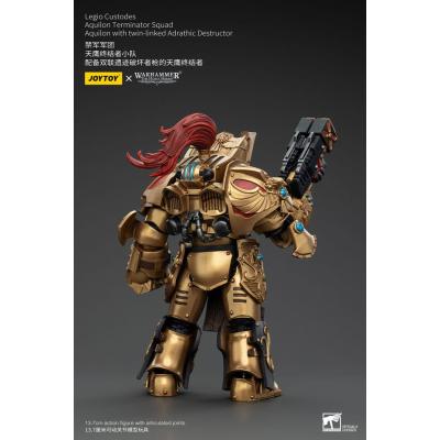 Warhammer The Horus Heresy Figura 1/18 Legio Custodes Aquilon Terminator Squad Aquilon with twin-linked Adrathic Destructor 14 c