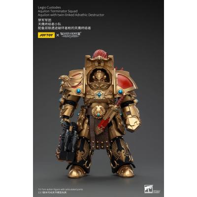 Warhammer The Horus Heresy Figura 1/18 Legio Custodes Aquilon Terminator Squad Aquilon with twin-linked Adrathic Destructor 14 c