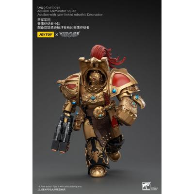 Warhammer The Horus Heresy Figura 1/18 Legio Custodes Aquilon Terminator Squad Aquilon with twin-linked Adrathic Destructor 14 c