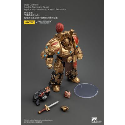 Warhammer The Horus Heresy Figura 1/18 Legio Custodes Aquilon Terminator Squad Aquilon with twin-linked Adrathic Destructor 14 c