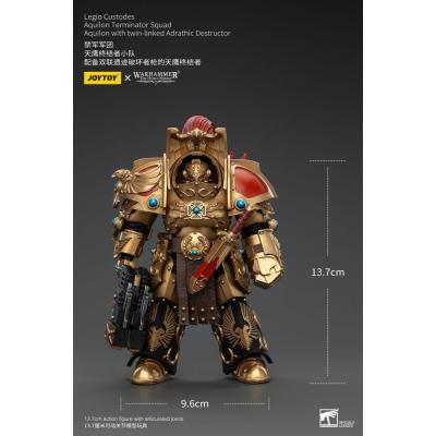 Warhammer The Horus Heresy Figura 1/18 Legio Custodes Aquilon Terminator Squad Aquilon with twin-linked Adrathic Destructor 14 c