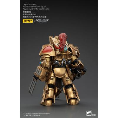 Warhammer The Horus Heresy Figura 1/18 Legio Custodes Aquilon Terminator Squad Aquilon with Infernus Firepike 14 cm