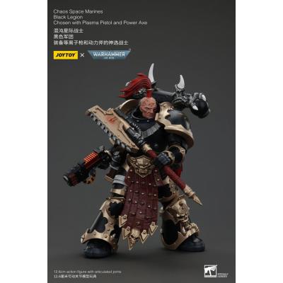 Warhammer 40k Figura Chaos Space Marines Black Legion Chosen with Plasma Pistol and Power Axe 20 cm