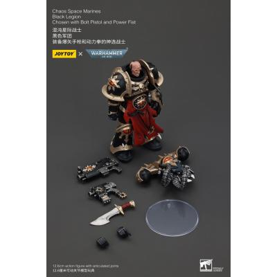 Warhammer 40k Actionfigur Chaos Space Marines Black Legion Chosen with Bolt Pistol and Power Fist 20 cm