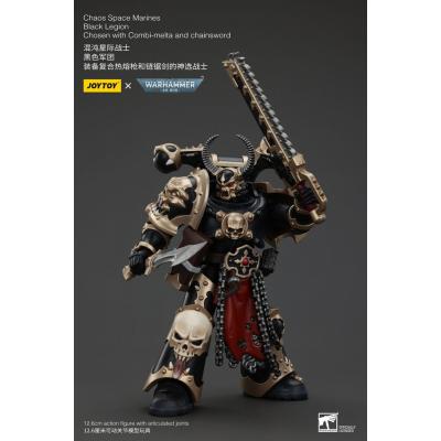 Warhammer 40k Actionfigur Chaos Space Marines Black Legion Chosen with Combi-melta and chainsword 20 cm