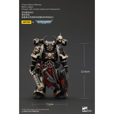 Warhammer 40k Actionfigur Chaos Space Marines Black Legion Chosen with Combi-melta and chainsword 20 cm