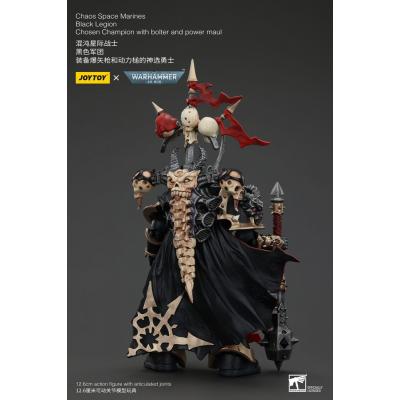 Warhammer 40k Actionfigur Chaos Space Marines Black Legion Chosen Champion with bolter and power maul 20 cm