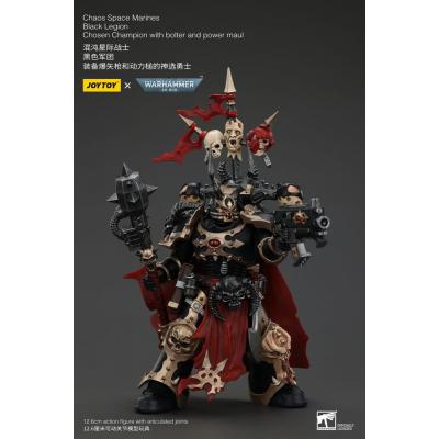 Warhammer 40k Actionfigur Chaos Space Marines Black Legion Chosen Champion with bolter and power maul 20 cm