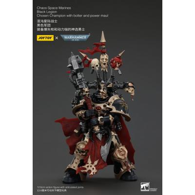 Warhammer 40k Actionfigur Chaos Space Marines Black Legion Chosen Champion with bolter and power maul 20 cm