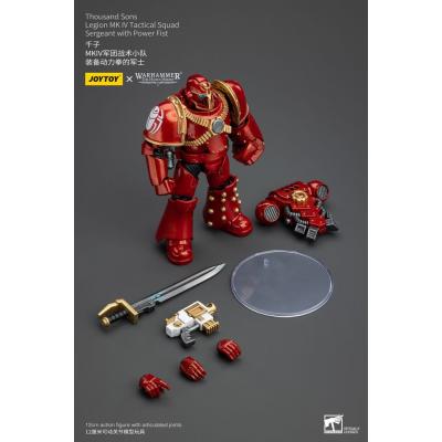 Warhammer The Horus Heresy Figura 1/18 Thousand Sons Legion MK IV Tactical Squad Sergeant with Power Fist 12 cm