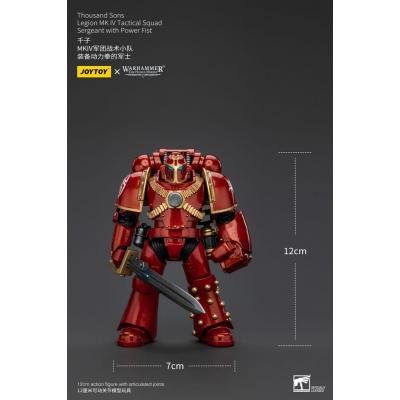 Warhammer The Horus Heresy Figura 1/18 Thousand Sons Legion MK IV Tactical Squad Sergeant with Power Fist 12 cm