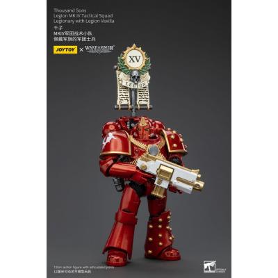 Warhammer The Horus Heresy Figura 1/18 Thousand Sons Legion MK IV Tactical Squad Legionary with Legion Vexilla 12 cm