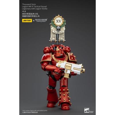 Warhammer The Horus Heresy Figura 1/18 Thousand Sons Legion MK IV Tactical Squad Legionary with Legion Vexilla 12 cm