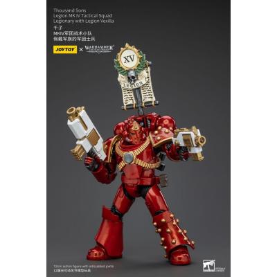 Warhammer The Horus Heresy Figura 1/18 Thousand Sons Legion MK IV Tactical Squad Legionary with Legion Vexilla 12 cm
