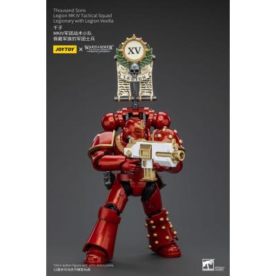 Warhammer The Horus Heresy Figura 1/18 Thousand Sons Legion MK IV Tactical Squad Legionary with Legion Vexilla 12 cm