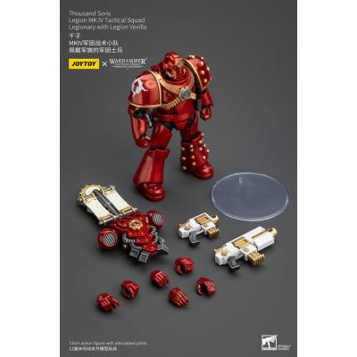 Warhammer The Horus Heresy Figura 1/18 Thousand Sons Legion MK IV Tactical Squad Legionary with Legion Vexilla 12 cm