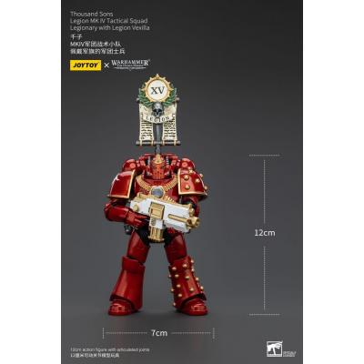 Warhammer The Horus Heresy Figura 1/18 Thousand Sons Legion MK IV Tactical Squad Legionary with Legion Vexilla 12 cm
