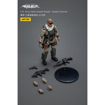 Hardcore Coldplay Figura 1/18 U.S. Army Delta Assault Squad Support Gunner 11 cm