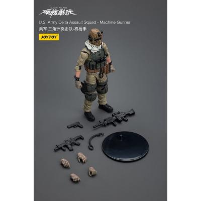 Hardcore Coldplay Figura 1/18 U.S. Army Delta Assault Squad Machine Gunner 11 cm