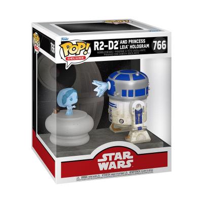 Star Wars POP! Deluxe Vinyl Figura R2D2 w/Leia 9 cm