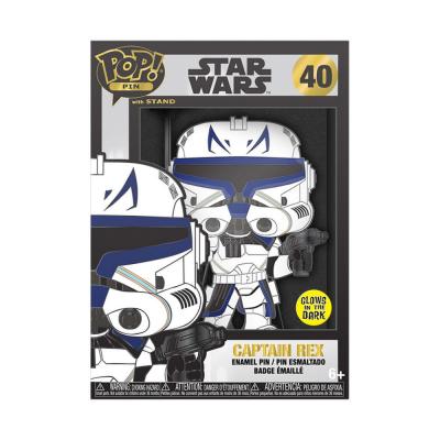 Star Wars Clone Wars Loungefly POP! Pin Chapa esmaltada Captain Rex (Glow-in-the-Dark) 10 cm