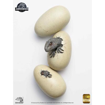 Jurassic World Set de 3 Estatuas 1/2 Hatching Indominus Rex 13 cm