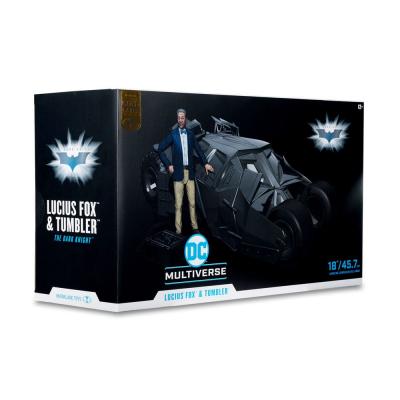 DC Multiverse Vehículo Tumbler with Lucuis Fox (The Dark Knight) (Gold Label)