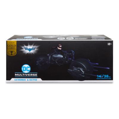 DC Multiverse Vehículo Batpod with Catwoman (The Dark Knight Rises)